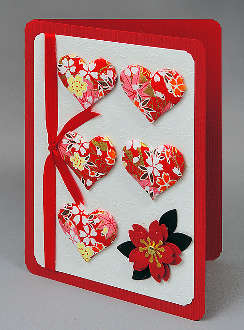 1002 Quilted Hearts Handmade Card - Lori Lai - www.HankoDesigns.com