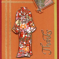Kimono Thank You Card by Karen Swemba