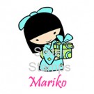 SS0023 Mariko w/Present Sister Stamp
