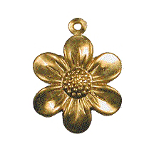 CM015 Small Gold Flower Charm