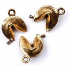 CM049 Fortune Cookie Charm Gold