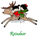 17 Reindeer - Tis the Season - Christmas Holiday Sister Stamps. Ummounted Rubber Stamp Images - www.HankoDesigns.com