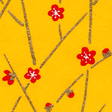 RTB9783 Yellow Petite Blossom Japanese Yuzen Washi Paper - www.HankoDesigns.com