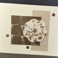 Gold Tone Shadow Stamping Card by Jean Okamoto 2014