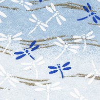 RTB9067 Summer Blue Dragonfly Field Washi Paper Bulk 8.5 x 11 www.HankoDesigns.com 2015