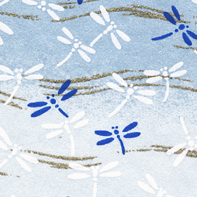 RTB9067 Summer Blue Dragonfly Field Washi Paper Bulk 8.5 x 11 www.HankoDesigns.com 2015