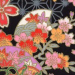 RKB2846 Midnight Elegant Floral Washi Paper