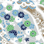 RTB11695 Blue Floral River Washi 2021 Bulk Washi 8x11 paper